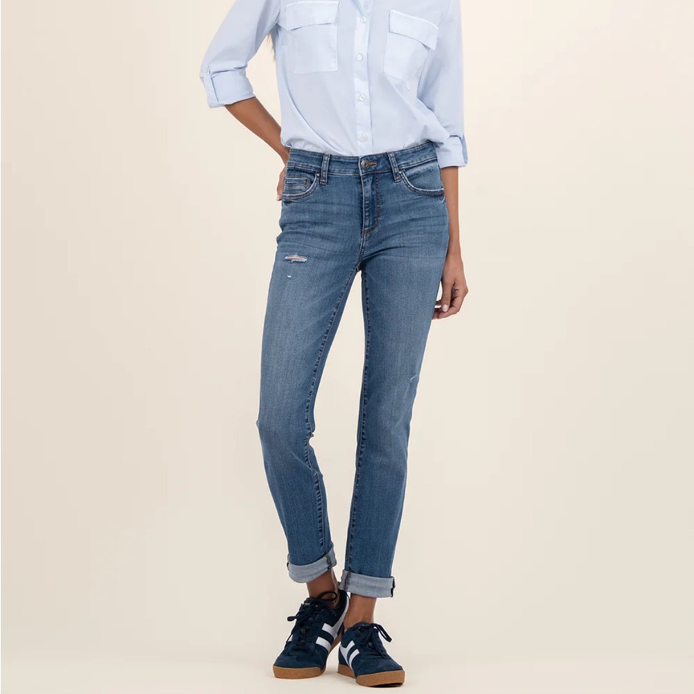 New Kut From‎ The Kloth Catherine Mid Rise Boyfriend Jeans in Abundant